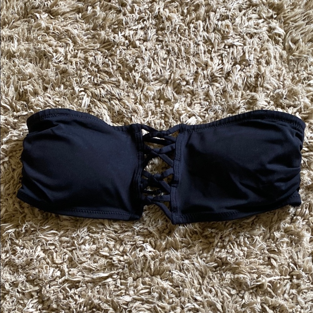 H&M Black Strapless Bikini Top